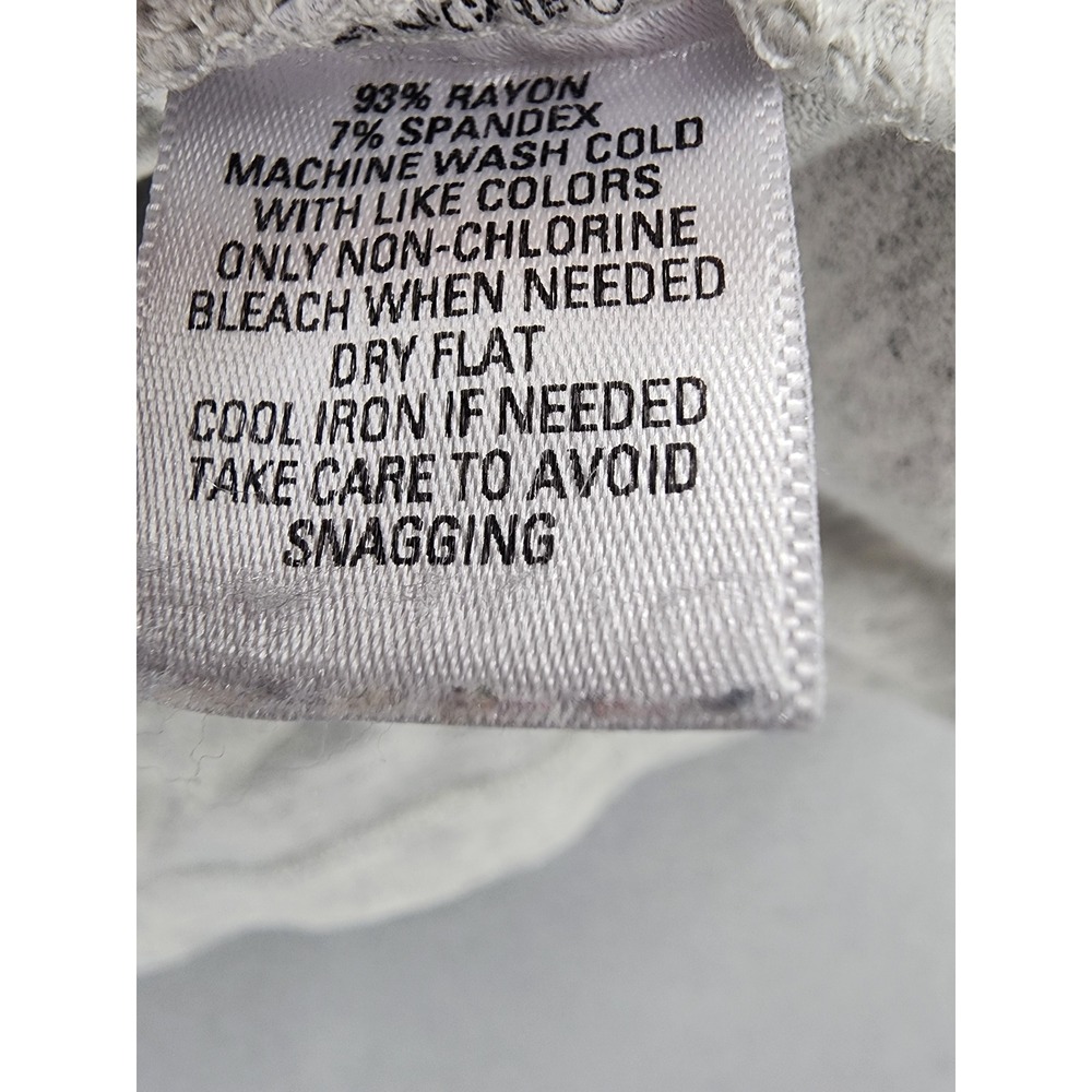 Gnw Gray Twist Front Knot T-Shirt XL Short Sleeve Heathered Soft Stretch Top - Picture 9 of 11